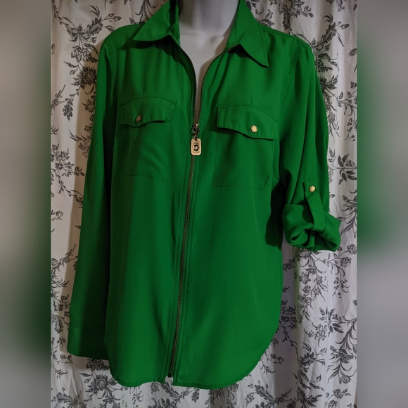 Michael Kors Tops - Michael Kors Med Green top / shacket.
